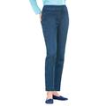 Blair Women's SlimSation® Ankle Pants - Denim - 10PS - Petite Short