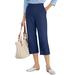 Blair Women's Everyday Knit Capris - Blue - PS - Petite