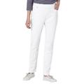 Blair Women's Liberty Knit Denim Slim Pull-On Jeans - White - PL - Petite