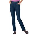 Blair Women's Liberty Knit Denim Slim Pull-On Jeans - Denim - PM - Petite