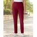 Blair Women's Everyday Knit Zip-Pocket Slim Pants - Red - M - Misses