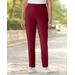 Blair Women's Everyday Knit Zip-Pocket Slim Pants - Red - PM - Petite