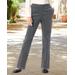 Blair Women's Stretch Pincord Pull-On Pants - Grey - 10P - Petite