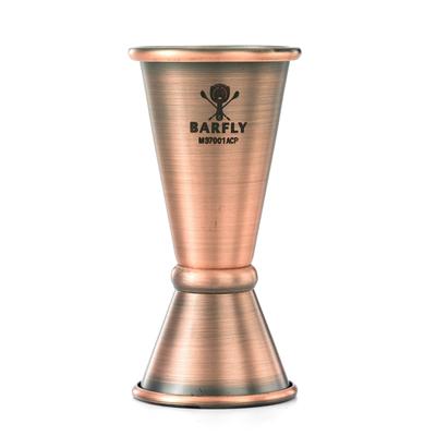 Barfly M37001ACP Double Japanese Style Jigger - 20 ml & 40 ml, Antique Copper