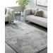 Adsila 6'7" x 9'2" Modern Light Gray/Gray/Peach/Teal/Pale Blue/Tan Area Rug - Hauteloom