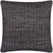 Trory 20" Square Modern Wool Black/Silver Gray Throw Pillow - Hauteloom