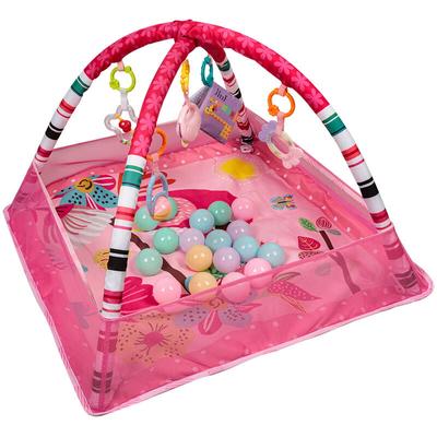 Baby Spielmatte,Spielmatte mit Spielbogen abnehmbarem Babyspielzeug,Krabbelmatte als Geschenk zur