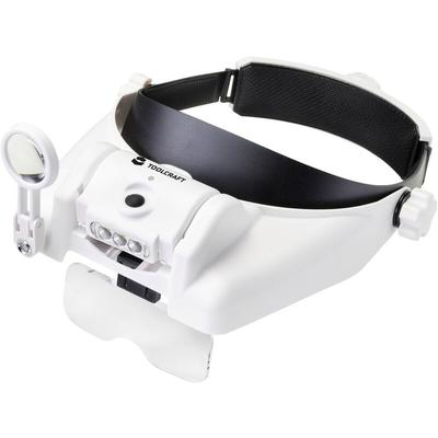 Toolcraft - TO-7440588 LED-Kopflicht mit LED-Beleuchtung Vergrößerungsfaktor: 3.5 x, 2.5 x, 2.0 x, Image