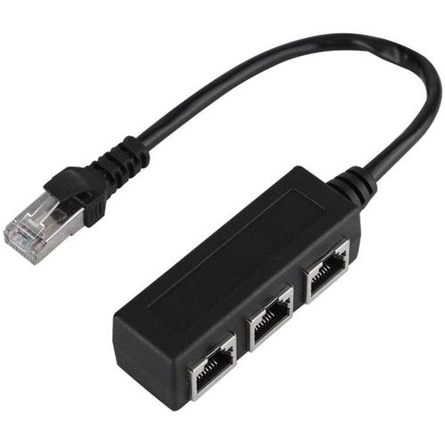 Lan Ethernet Kabel Adapter, Netzwerkkabel RJ45 Ethernet Adapter mit 3-Port Verlngerung Ethernet lan