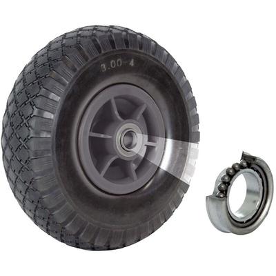 Sackkarrenrad 260x85 mm 3.00-4 Bollerwagenrad, Luftrad, Ersatzrad, Nabenlänge 60 mm versetzt grau Image