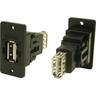 Adapter, Buchse, Einbau USB-Buchse Typ a - USB-Buchse Typ a CP30608NX Cliff Inhalt: 1 St.