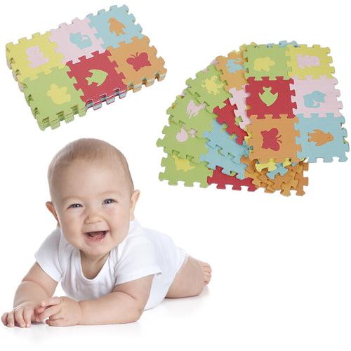 Haloyo - 36 teilige 16x16 Schaumstoff Puzzlematte,Kinderspielteppich,Kinder Isomatte,Baby
