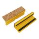 Schonbacken Kork/Kunststoff 100mm gelb, mit Magnetleiste (Paar)