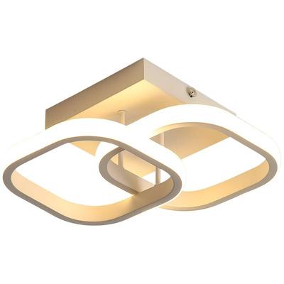 Goeco - Deckenleuchte Dimmbare 22W Quadratischer Kreis Deckenlampe Dimmbar 3000K/4000K/6000K Für Image