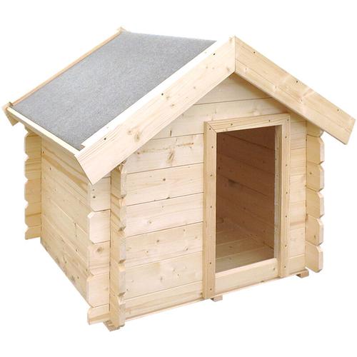 Hundehütte Outdoor kleine Hunde – Hundehaus Holz für Kleiner Rassen, wasserfestes Dach 76 x 99 x