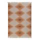 Tapis kilim pure laine tissé main ethnique chic à franges 140x200