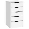 EKO Cassettiera Colore Bianco 5 cassetti Ufficio Buck Ufficio Studio Mobili Stile Moderno 71x40x43