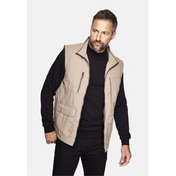 Steppweste CABANO "Cotton-Touch-Weste", Herren, Gr. 30, beige, 100% Polyester, klassisch, normal, hoch geschlossener Ausschnitt, Westen, in wasserabweisender Qualität