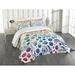 Ambesonne Leopard Print Bedspread Colorful Spotted Dots 429922 Microfiber in Blue/Green/White | Queen Coverlet/Bedspread + 2 Standard Shams | Wayfair