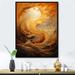 Design Art Golden Surge II - Abstract Spirals Wall Decor Canvas, Cotton in Orange | 20 H x 12 W x 1 D in | Wayfair FL106041-12-20-BK