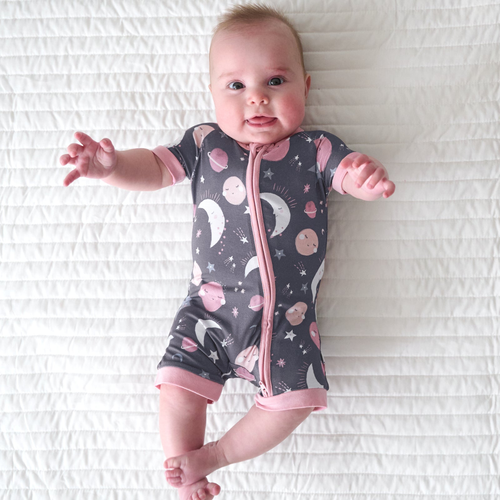 To the Moon & Back Pink Shorty Zippy - 12-18 months