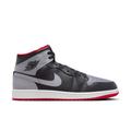 Men's Jordan Brand Gray/Black Air 1 Mid Basketball Shoes