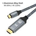 8K 60Hz USB C To HDMI 2.1 Cable 4K 120Hz Type C HDMI Cables HDMI-Compatible Thunderbolt 3 4 Converter Adapter For Laptop Macbook 930 8K 60Hz 3m