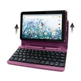 Restored RCA Voyager Pro+ 7 Touchscreen Android 10 Go Tablet with Keyboard Case 2GB RAM 16GB Storage Front-Facing Camera Burgundy (Refurbished)