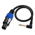 1/4 TS Male to Speakon Male Speaker Cable Speakon to 6.35mm Mono Jack Adapter 6.5mm Male 1/4 to Speak-On Cable