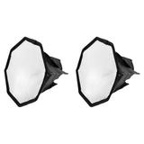 Set of 2 Videos Diffusers Lighting for Recording Camera Flash Reflector Lamp Softbox Studio Photography Kit