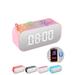 Alarm Clock for Bedroom/Office Digital Clock with Bluetooth Speaker Small Alarm Clock for Heavy Sleepers Adults/Teens with Dual Alarms Mirror LED Display Hands-Free Calling