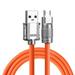 Premium Micro USB Mobile Phone Cable Android Phone Charger Data Wire Cord 120W 6A Fast Charging Cables for Samsung Xiaomi Orange 1m