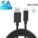 5A Micro USB Cable Fast Charging Data Sync USB Charger Cable For Huawei Samsung Xiaomi Android Micro USB Data Cable Cord Black Mirco USB 2m