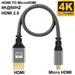 Nylon HD 4K@60HZ Compatible V2.0 HDMI TO HDMI MINIHDMI MICROHDMI MINI MICRO Extension Male to Male Cable 1M/1.5M/2M/3M/5M/10m Micro HDMI 0.3M