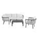 Modway 6 Piece Sofa Seating Group w/ Cushions Wood in White | Outdoor Furniture | Wayfair 665924529145