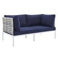 Modway Harmony 64 Wide Metal/Sunbrella® Fabric Included in Blue | Outdoor Furniture | Wayfair 665924532190
