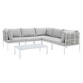 Modway 6 Piece Sectional Seating Group w/ Cushions in Blue | Outdoor Furniture | Wayfair 665924531513
