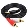 RCA Cable 3.5 to 2rca audio cable rca 3.5mm Jack For phone Edifer Home Theater DVD 2RCA aux Cable male to male 1m 2m 10m Black pu 4 m