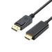 4K DisplayPort DP to HDMI-compatible Cable Adapter DisplayPort to HDMI HD Video Audio Cable Converter For PC TV Projector Laptop black 1.8m 1080P