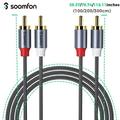 2RCA Male to 2RCA Male Stereo Audio Cable (1M/2M/3M) Gold-Plated RCA Jack Audio Cord for Home Theater HDTV Amplifiers 2RCA Audio Cable 3m