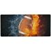ALAZA Burning American Football Fire And Water Large Gaming Mouse Pad Big Mousepad Mice Keyboard Mat with Non-Slip Rubber Base for Computer Laptop Home & Office 35.4 X 15.7 inch
