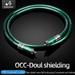 HIFI OCC coaxial cable HiFi double-layer shielding anti-noise SPDIF subwoofer RCA coaxial audio cable coaxial cable 0.75m