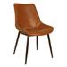 H&D Restaurant Supply, Inc. Metal Back Side Chair in Brown Faux Leather/Upholstered/Metal in Black/Brown | 34 H x 20 W x 24 D in | Wayfair 6278