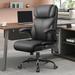 KERDOM Ashendon Ergonomic Executive Chair w/ Headrest Upholstered, Leather in Gray | 44.1 H x 27.6 W x 27.6 D in | Wayfair ML-5066-H-Black