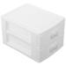 Storage Shelves Stackable Closet Organizer Desk Organizer Storage Container Desktop Storage Box Makeup Stand White Plastic Office