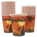 24 Pcs Halloween Decorations Party Tableware Paper Cups (24 Cups) Flatware Cold Drinks Orange Snack Disposable