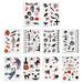 10 Sheets Halloween Tattoo Sticker Sets Stickers Temporary Tattoos Face for Kids Wound Body Cartoon Child