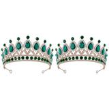 2 Pack Tiara Dreses Crowns and Tiaras Headbands for Women Homecoming Costume Decorative The Miss