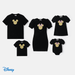 Disney Micky Minnie Mouse Family Matching Black Graphic Dress/T-Shirt