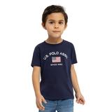 U.S. Polo Assn. Toddler Boy American Flag Short Sleeve Graphic T-Shirt Sizes 2T-5T